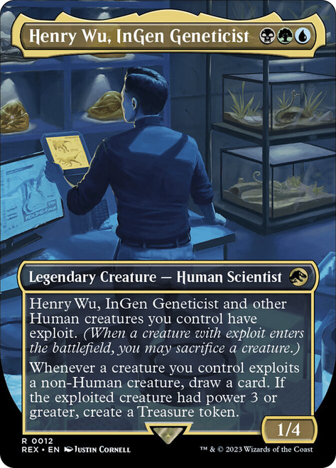 Henry Wu, InGen Geneticist (Borderless)\nJurassic World Collection\nSingle\nMagic The Gathering