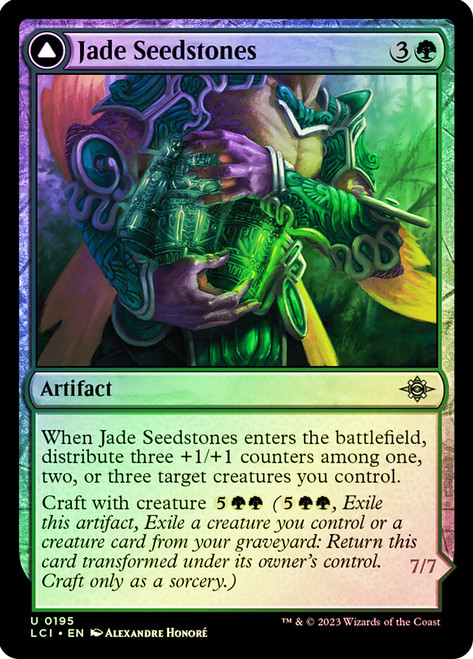Jade Seedstones // Jadeheart Attendant\nThe Lost Caverns of Ixalan\nSingle\nMagic The Gathering