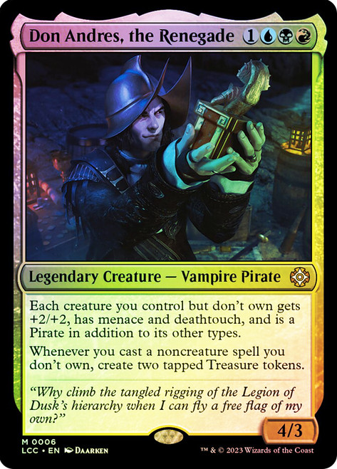 Don Andres, the Renegade\nThe Lost Caverns of Ixalan Commander\nSingle\nMagic The Gathering