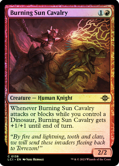Burning Sun Cavalry\nThe Lost Caverns of Ixalan\nSingle\nMagic The Gathering