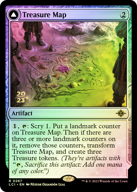 Treasure Map // Treasure Cove (Prerelease) (The Lost Caverns of Ixalan)\nPromo: Date Stamped\nSingle\nMagic The Gathering