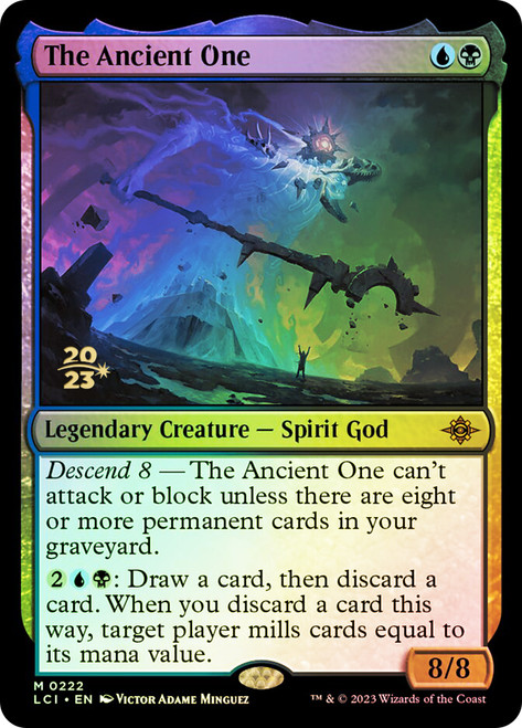 The Ancient One (Prerelease) (The Lost Caverns of Ixalan)\nPromo: Date Stamped\nSingle\nMagic The Gathering