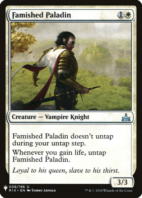 Famished Paladin\nPlaneswalker Symbol Reprints\nSingle\nMagic The Gathering