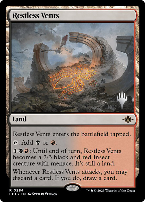 Restless Vents (Promo Pack) (The Lost Caverns of Ixalan)\nPromo: Planeswalker Stamped\nSingle\nMagic The Gathering