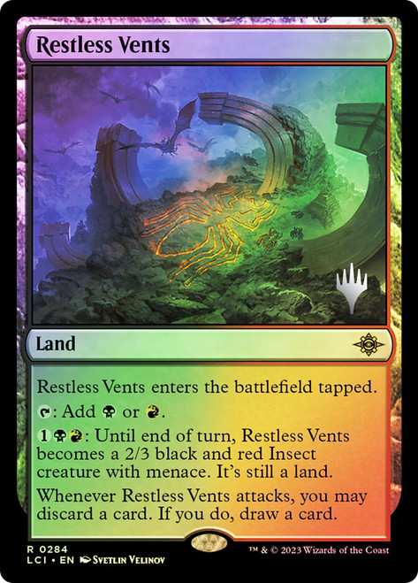 Restless Vents (Promo Pack) (The Lost Caverns of Ixalan)\nPromo: Planeswalker Stamped\nSingle\nMagic The Gathering