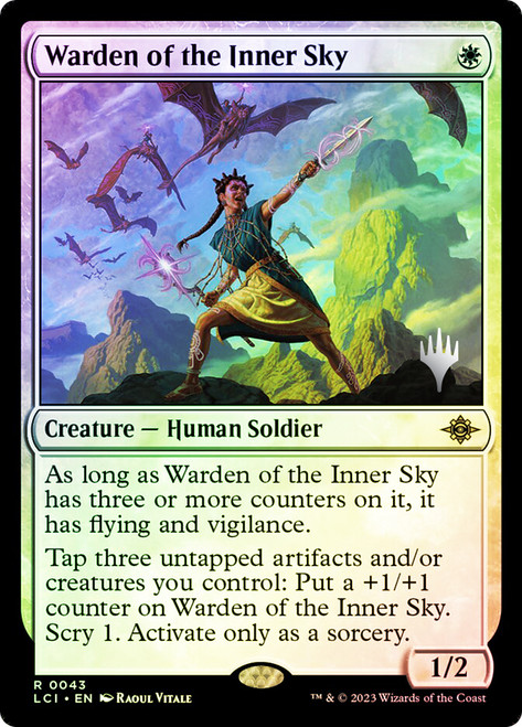 Warden of the Inner Sky (Promo Pack) (The Lost Caverns of Ixalan)\nPromo: Planeswalker Stamped\nSingle\nMagic The Gathering