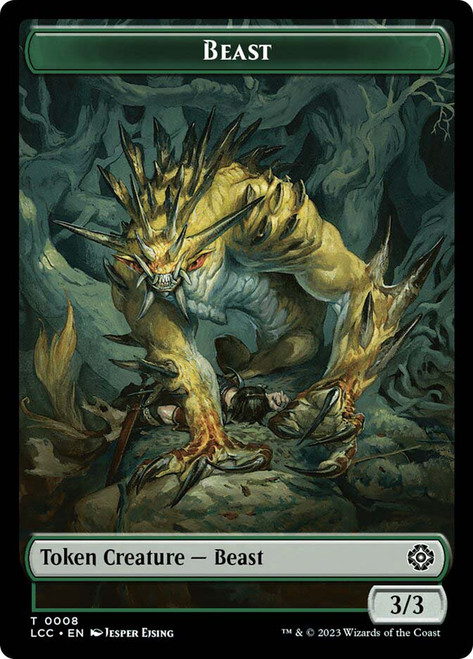 {Beast Token} // {Merfolk Token} (#003)\nThe Lost Caverns of Ixalan Commander\nSingle\nMagic The Gathering