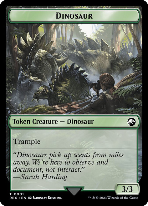 {Dinosaur Token}\nJurassic World Collection\nSingle\nMagic The Gathering