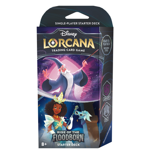 Disney Lorcana: Rise of the Floodborn Starter Deck (Amber & Sapphire) –  Undiscovered Realm
