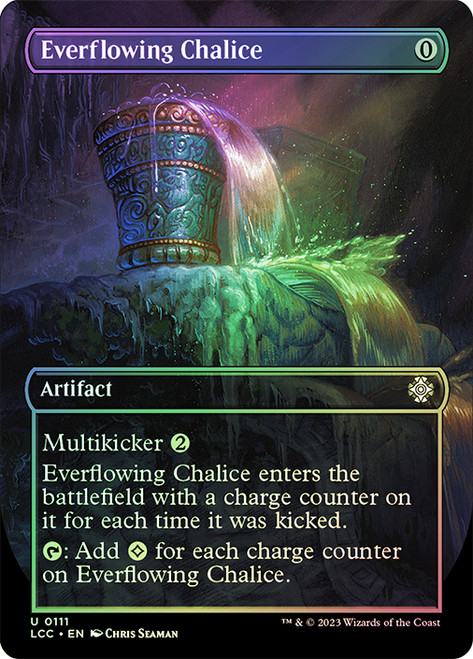 Everflowing Chalice (Borderless)\nThe Lost Caverns of Ixalan Commander - Variants\nSingle\nMagic The Gathering