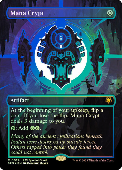 Mana Crypt (Borderless) (Neon Ink Blue) | Special Guests 