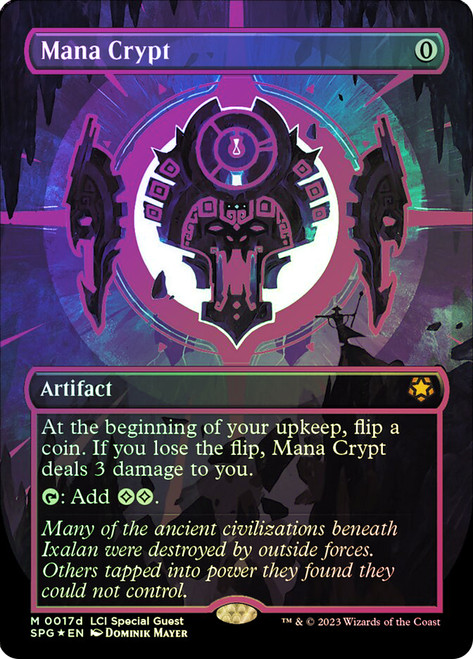 Mana Crypt (Borderless) (Neon Ink Purple)\nSpecial Guests - Alternate Foil\nSingle\nMagic The Gathering