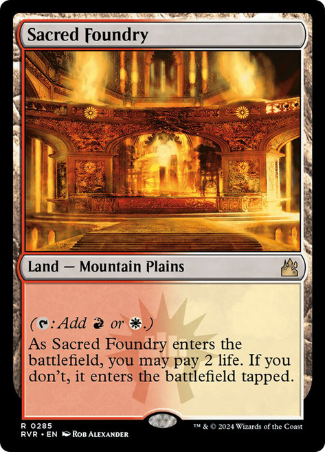 聖なる鋳造所 /Sacred Foundry ギャラクシーFoil MTG Sacred Foundry (Borderless) (Galaxy Foil) [Edge of