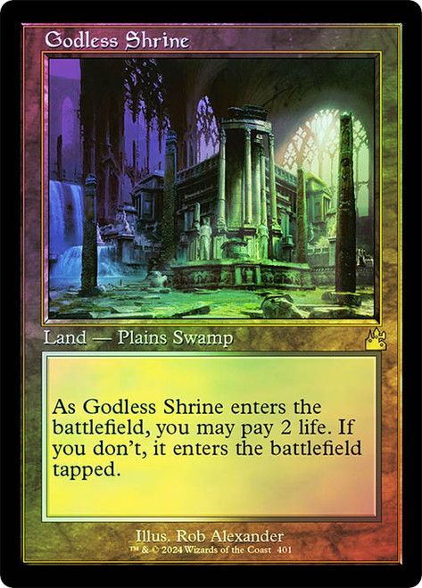 Godless Shrine (Retro Frame)\nRavnica Remastered - Retro Frame\nSingle\nMagic The Gathering