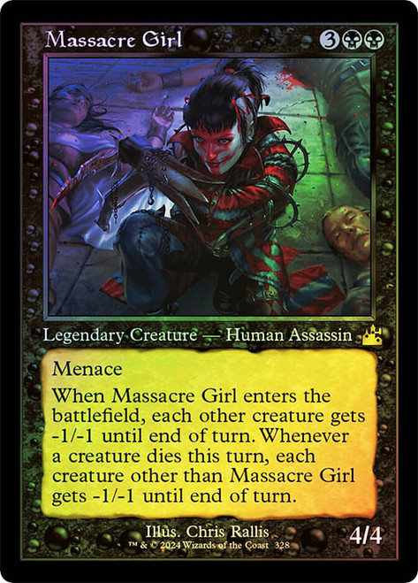 Massacre Girl (Retro Frame)\nRavnica Remastered - Retro Frame\nSingle\nMagic The Gathering