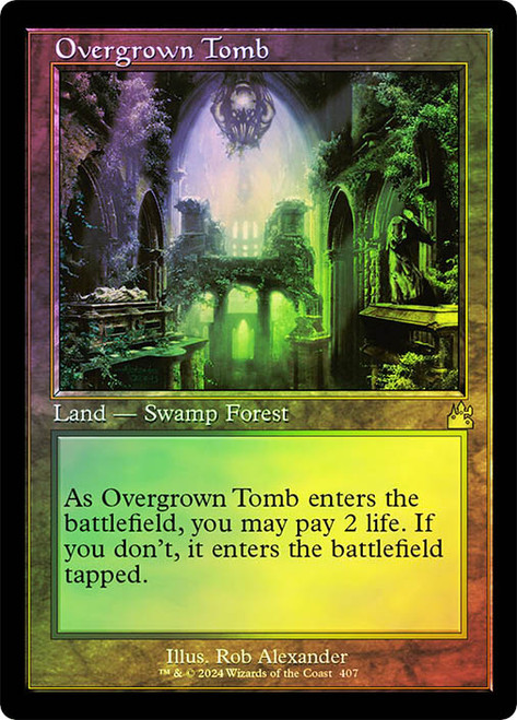 Overgrown Tomb (Retro Frame)\nRavnica Remastered - Retro Frame\nSingle\nMagic The Gathering