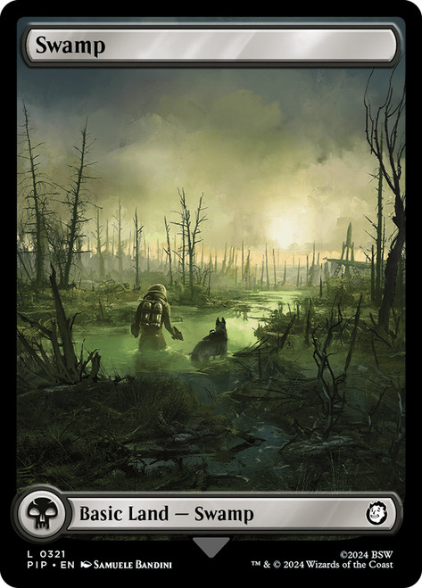 Swamp (#321)\nFallout Commander\nSingle\nMagic The Gathering