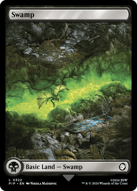 Swamp (#322)\nFallout Commander\nSingle\nMagic The Gathering