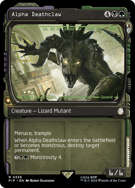 Alpha Deathclaw (Showcase)\nFallout Commander - Variants\nSingle\nMagic The Gathering
