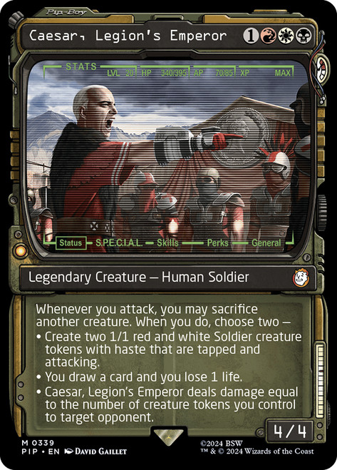 Caesar, Legion's Emperor (Showcase)\nFallout Commander - Variants\nSingle\nMagic The Gathering
