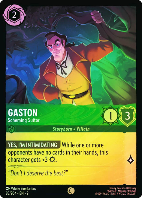 Gaston Scheming Suitor