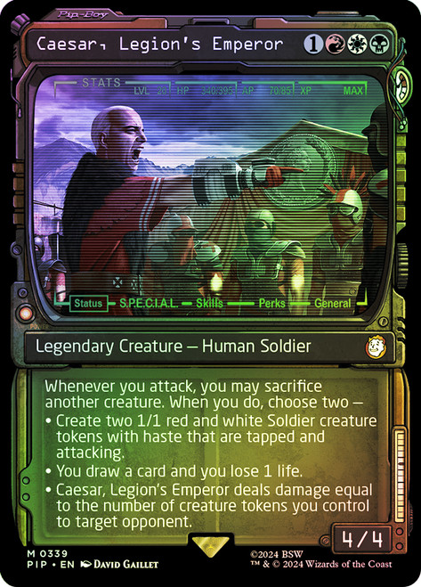 Caesar, Legion's Emperor (Showcase)\nFallout Commander - Variants\nSingle\nMagic The Gathering