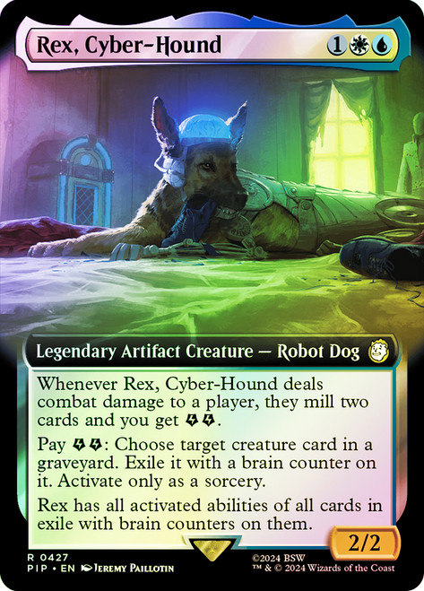 Rex, Cyber-Hound (Extended Art)\nFallout Commander - Variants\nSingle\nMagic The Gathering
