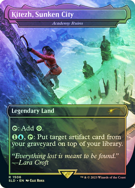 Academy Ruins (Kitezh, Sunken City) (Secret Lair) (Borderless) (Tomb Raider)\nPromo: General\nSingle\nMagic The Gathering