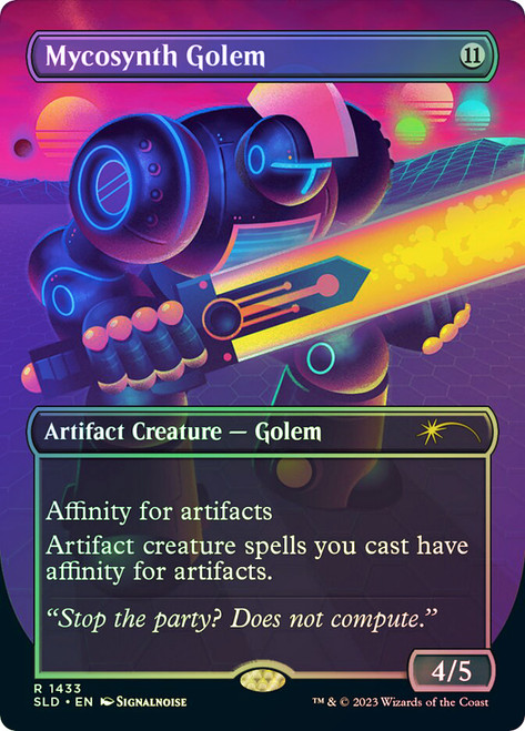Mycosynth Golem (Secret Lair) (Borderless)\nPromo: General\nSingle\nMagic The Gathering