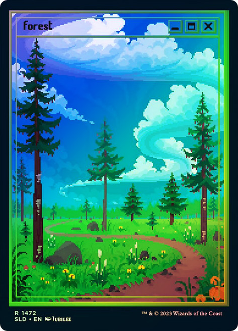Forest (Secret Lair) (#1472) (Full Art)\nPromo: General\nSingle\nMagic The Gathering