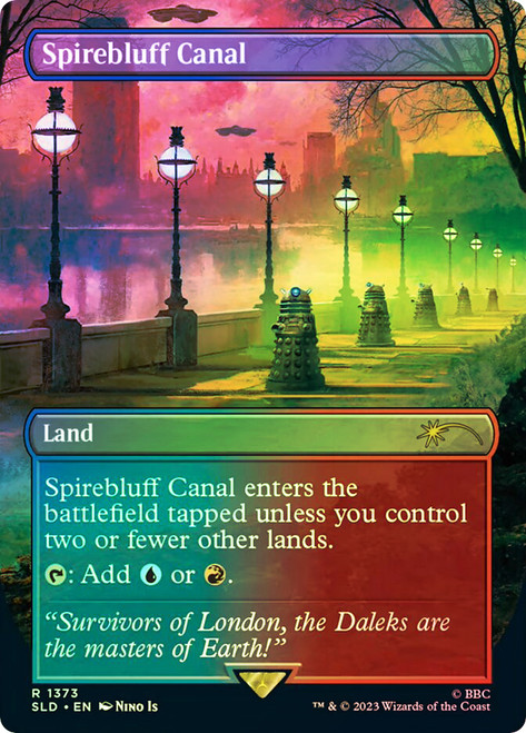 Spirebluff Canal (Secret Lair) (Borderless)\nPromo: General\nSingle\nMagic The Gathering