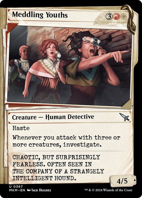 Meddling Youths (Showcase)\nMurders at Karlov Manor - Variants\nSingle\nMagic The Gathering