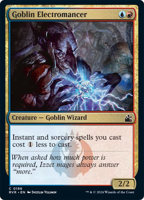 Goblin Electromancer\nRavnica Remastered\nSingle\nMagic The Gathering