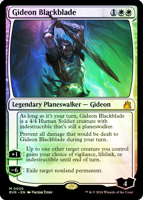 Gideon Blackblade\nRavnica Remastered\nSingle\nMagic The Gathering