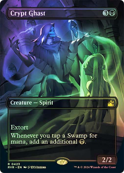 Crypt Ghast (Borderless)\nRavnica Remastered - Variants\nSingle\nMagic The Gathering