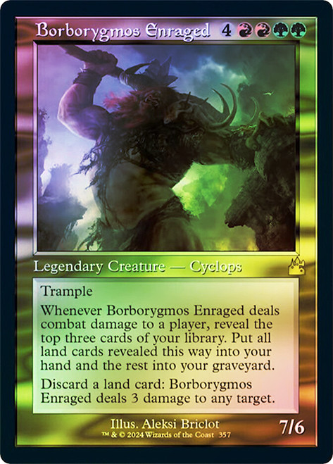 Borborygmos Enraged (Retro Frame)\nRavnica Remastered - Retro Frame\nSingle\nMagic The Gathering