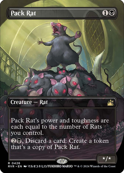 Pack Rat (Borderless)\nRavnica Remastered - Variants\nSingle\nMagic The Gathering