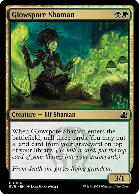 Glowspore Shaman\nRavnica Remastered\nSingle\nMagic The Gathering