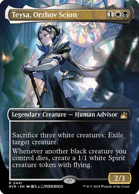 Teysa, Orzhov Scion (Borderless)\nRavnica Remastered - Variants\nSingle\nMagic The Gathering