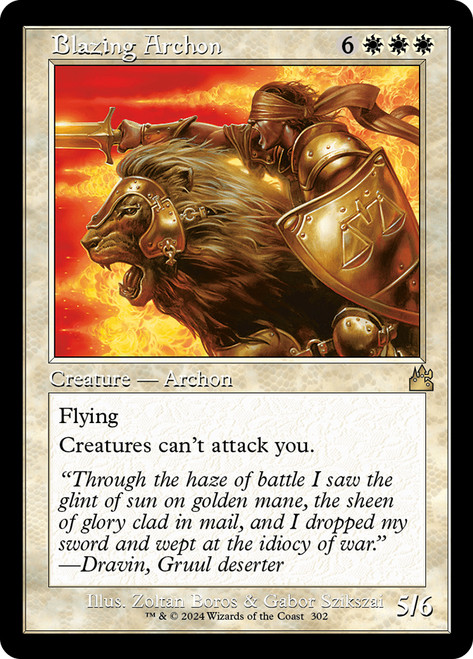 blazing archon シリアルナンバー入り Blazing Archon (Serial Number) (Retro Frame) | Ravnica
