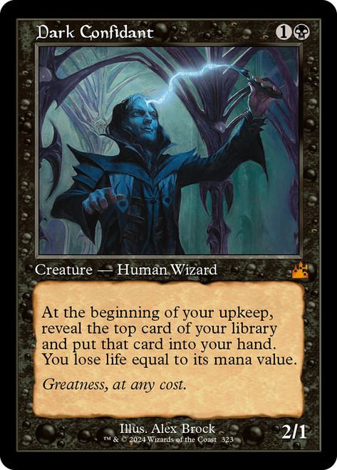 Dark Confidant (Retro Frame)\nRavnica Remastered - Retro Frame\nSingle\nMagic The Gathering