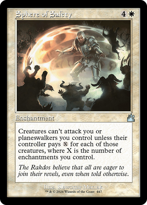 Sphere of Safety (Retro Frame)\nRavnica Remastered - Retro Frame\nSingle\nMagic The Gathering