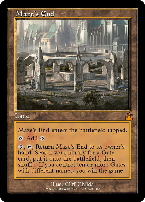 Maze's End (Retro Frame)\nRavnica Remastered - Retro Frame\nSingle\nMagic The Gathering