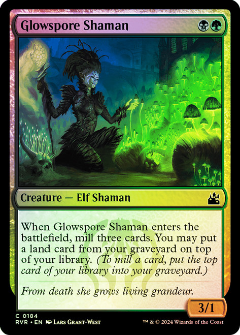 Glowspore Shaman\nRavnica Remastered\nSingle\nMagic The Gathering