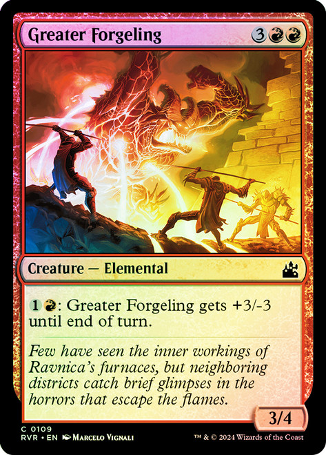 Greater Forgeling\nRavnica Remastered\nSingle\nMagic The Gathering