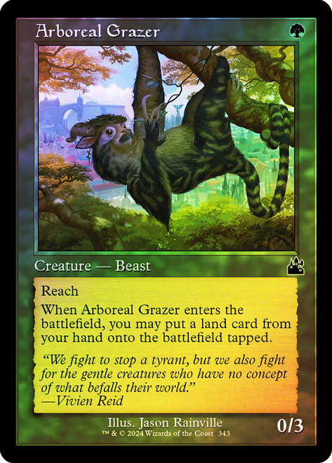 Arboreal Grazer (Retro Frame)\nRavnica Remastered - Retro Frame\nSingle\nMagic The Gathering