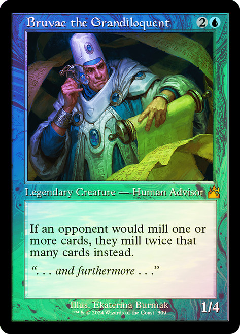 Bruvac the Grandiloquent (Retro Frame)\nRavnica Remastered - Retro Frame\nSingle\nMagic The Gathering