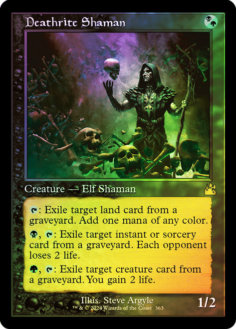 死儀礼のシャーマン/Deathrite Shaman  RTR日本語foil FOIL】【日】死儀礼のシャーマン/Deathrite Shaman[多色R]【RVR