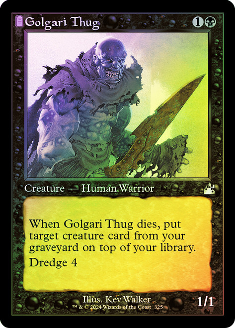 Golgari Thug (Retro Frame)\nRavnica Remastered - Retro Frame\nSingle\nMagic The Gathering