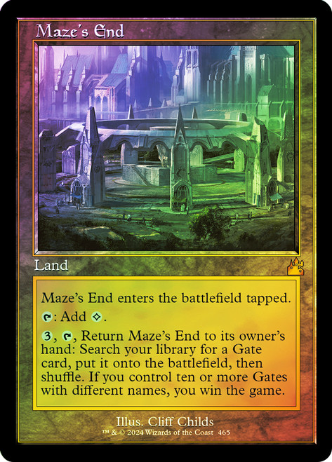 Maze's End (Retro Frame)\nRavnica Remastered - Retro Frame\nSingle\nMagic The Gathering
